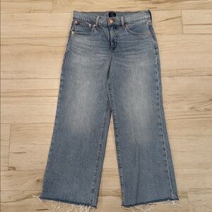 J.CREW WIDE LEG CROP JEANS 👖 LIGHT BLUE — SIZE 26P — GREAT CONDITION